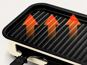pukomc electric indoor grill,2 in 1 indoor grillsfor kitchen with grill net & non stick cookingremovable plate, temperature control,dishwasher safe, 1800w smokeless barbecueuniversal griddle