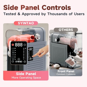 syintao slushie machine, 88oz, 6 presetprograms, no ice needed, rapid freezing &auto cleaning, make slush, margaritas,smoothies & milkshakes for couples datenight, friends & family party